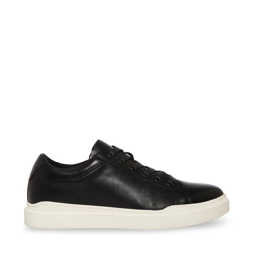 Zapatillas Steve Madden Tilton Cuero Hombre Negras | ES UB2396